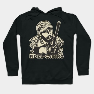 Fidel Castro's Anti-Capitalism Stance - Portrait Art Hoodie